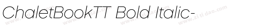 ChaletBookTT Bold Italic字体转换